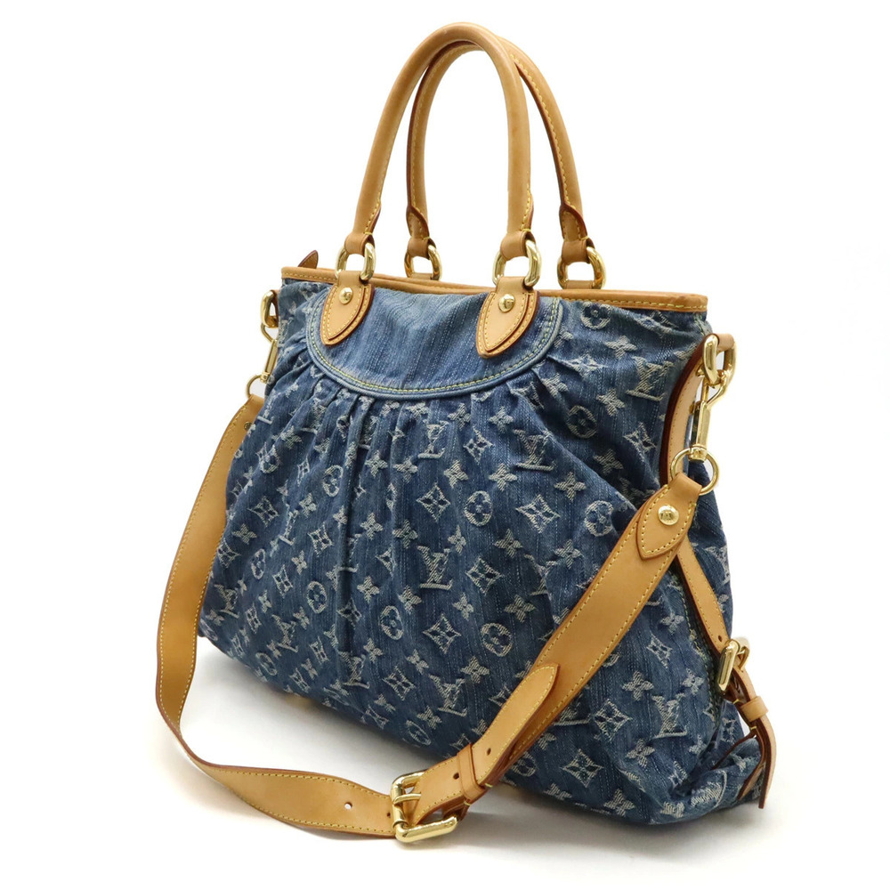 Louis Vuitton Shoulder Handbag Cabby Blue Neo Tote Bag Monogram Denim